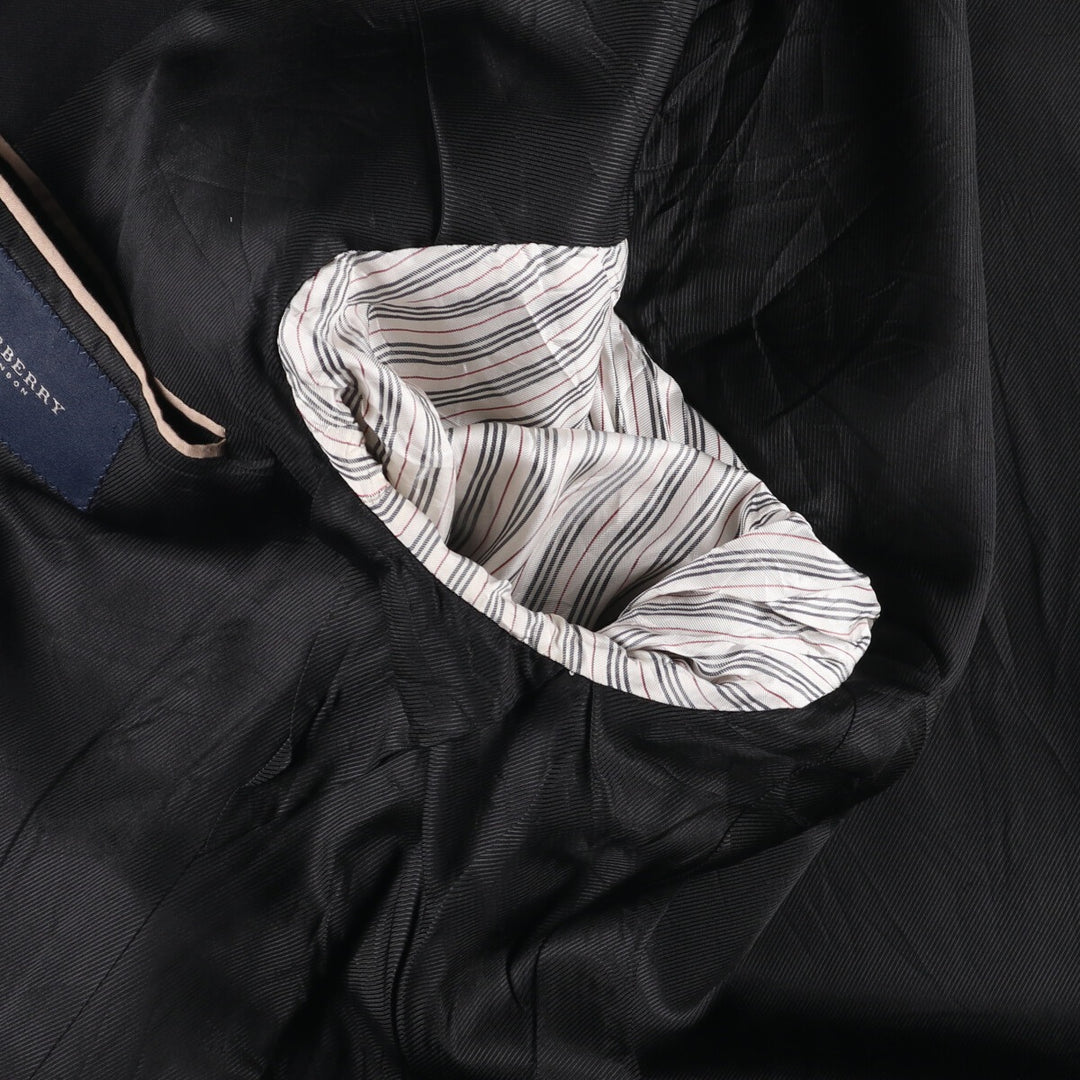 Burberry's London wool tailored jacket, made in the USA, men's size XL wool black type Vintage Second Hand