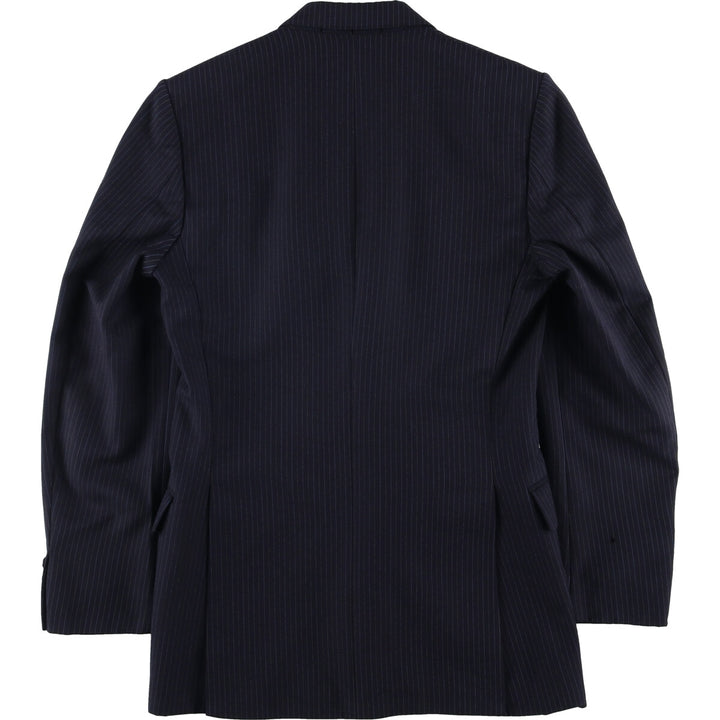 Christian Dior MONSIEUR Striped Wool Tailored Jacket, Made in England, Men's Size Small wool navy blue type Vintage Second Hand