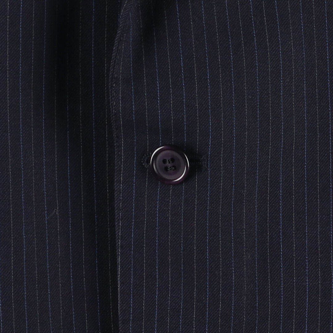 Christian Dior MONSIEUR Striped Wool Tailored Jacket, Made in England, Men's Size Small wool navy blue type Vintage Second Hand