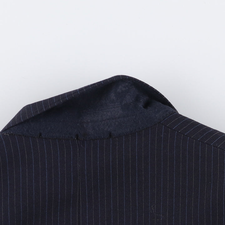Christian Dior MONSIEUR Striped Wool Tailored Jacket, Made in England, Men's Size Small wool navy blue type Vintage Second Hand