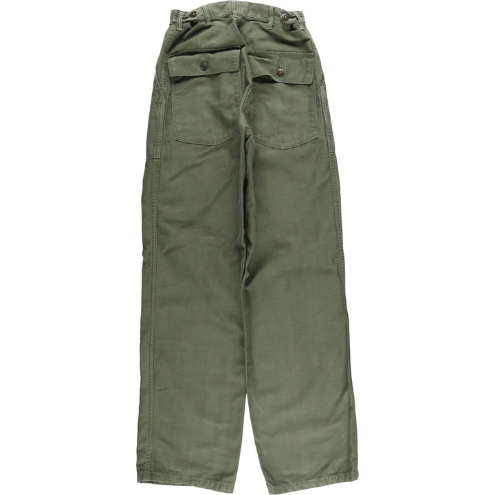 1960'S US Army Baker Pants, Women's Size L (W27) unclear Khaki type Vintage Second Hand