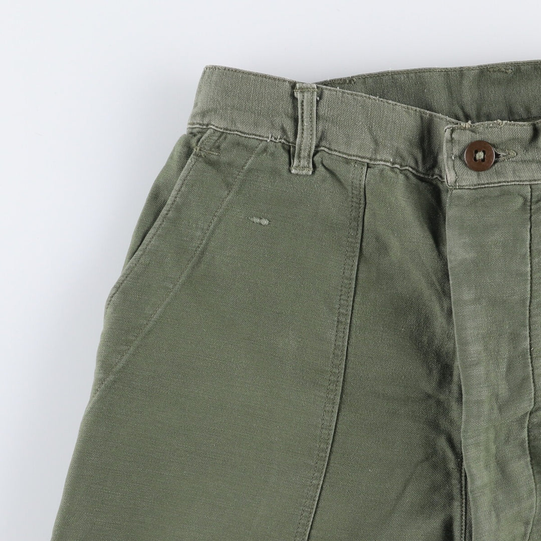 1960'S US Army Baker Pants, Women's Size L (W27) unclear Khaki type Vintage Second Hand