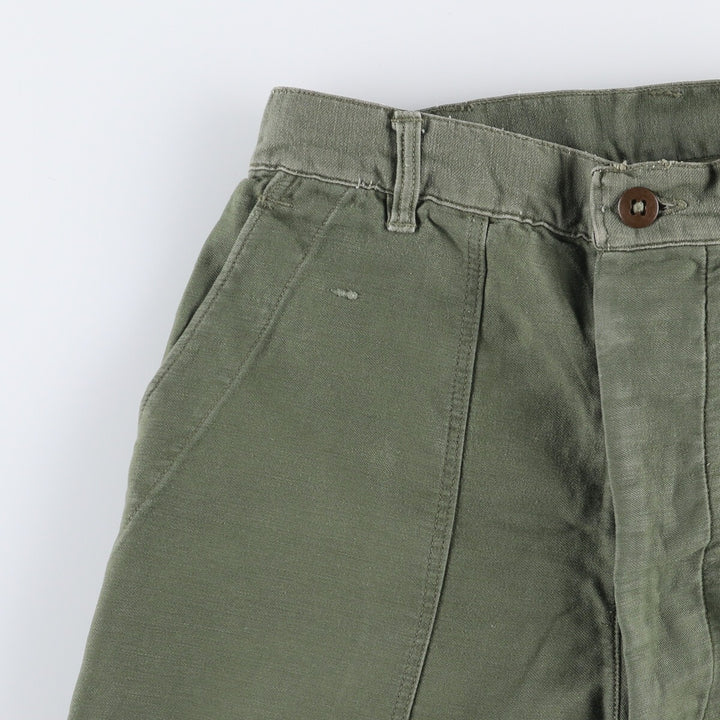 1960'S US Army Baker Pants, Women's Size L (W27) unclear Khaki type Vintage Second Hand