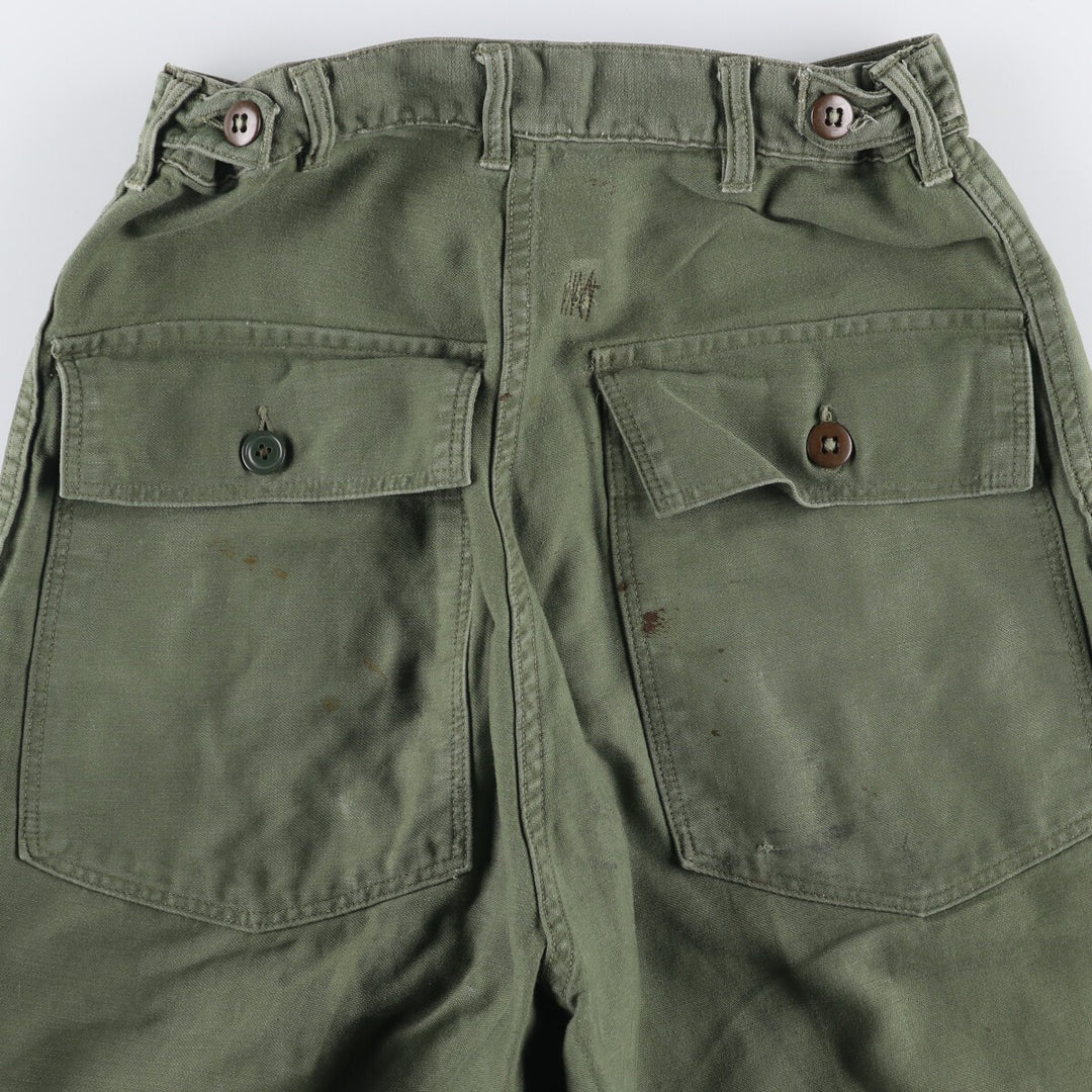 1960'S US Army Baker Pants, Women's Size L (W27) unclear Khaki type Vintage Second Hand