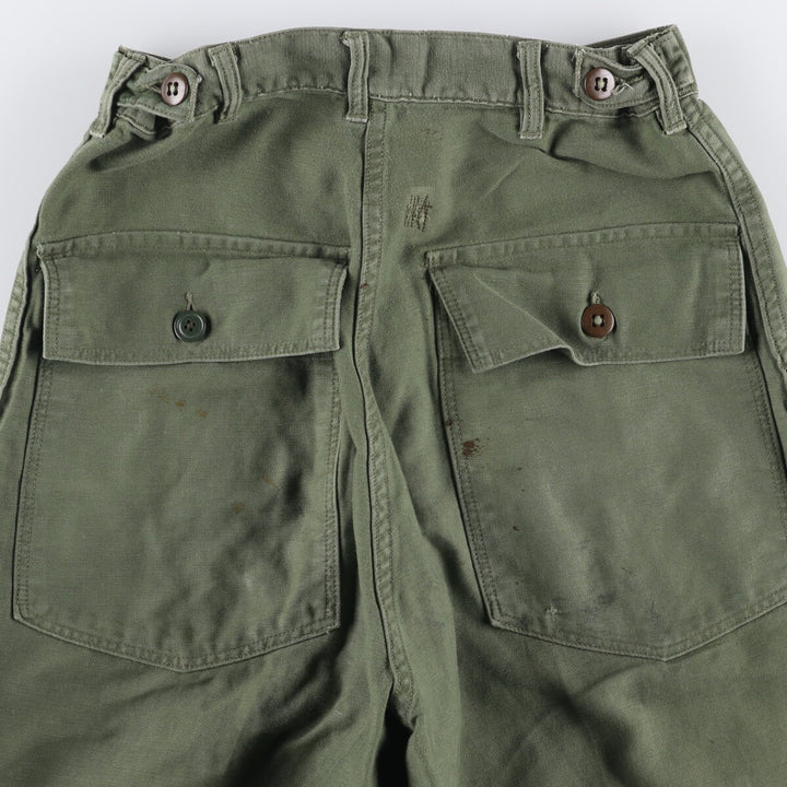 1960'S US Army Baker Pants, Women's Size L (W27) unclear Khaki type Vintage Second Hand