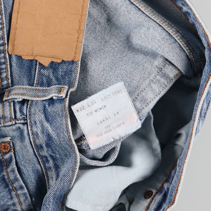 2000'S Levi's 6501-0193 Straight Denim Pants, Made in USA, Women's XL (W32) cotton blue type Vintage Second Hand