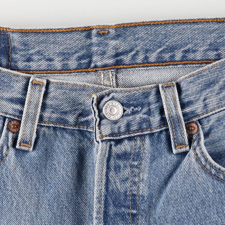 2000'S Levi's 6501-0193 Straight Denim Pants, Made in USA, Women's XL (W32) cotton blue type Vintage Second Hand