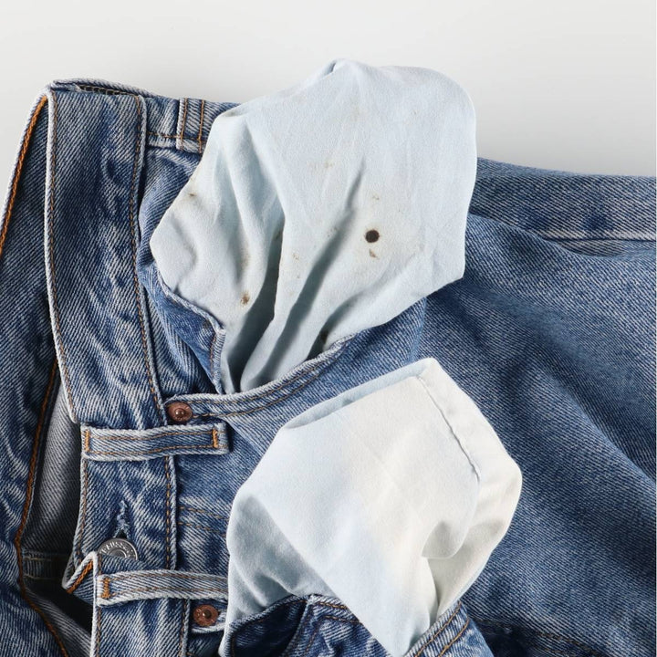 2000'S Levi's 6501-0193 Straight Denim Pants, Made in USA, Women's XL (W32) cotton blue type Vintage Second Hand