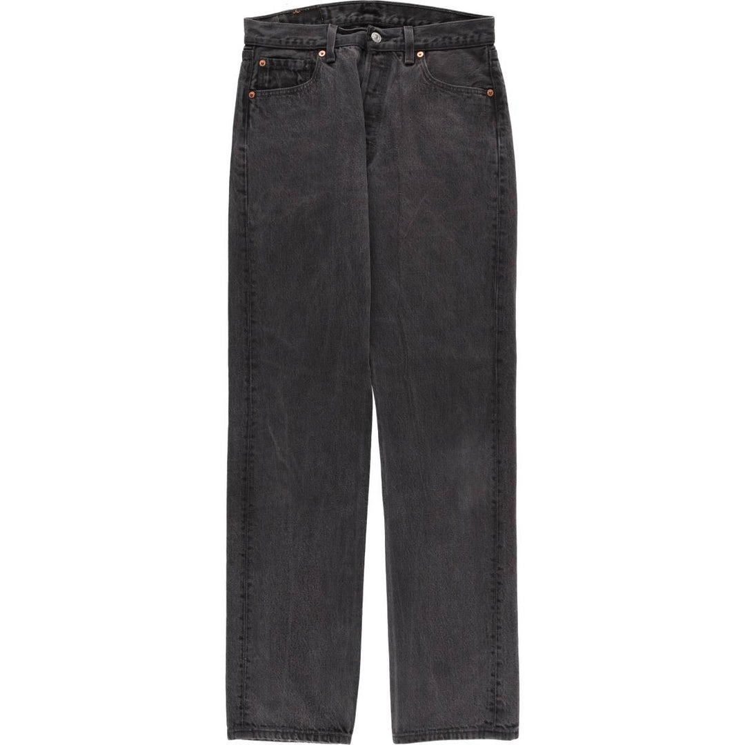 90'S Levi's 6501-0660 Black Denim Straight Leg Denim Pants, Made in USA, Women's Size L (W30), Vintage cotton black type Vintage Second Hand