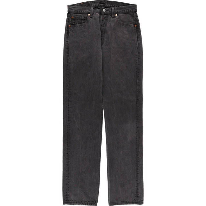 90'S Levi's 6501-0660 Black Denim Straight Leg Denim Pants, Made in USA, Women's Size L (W30), Vintage cotton black type Vintage Second Hand