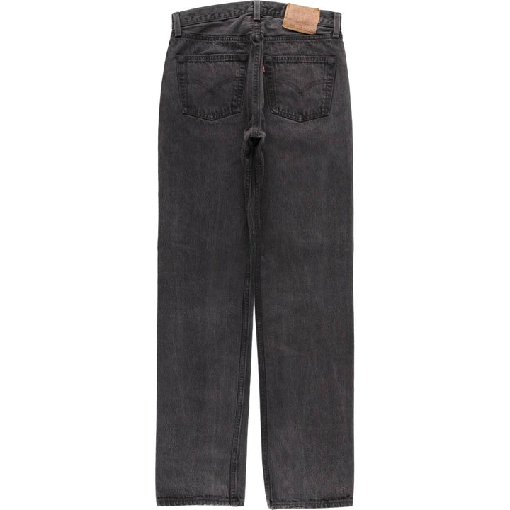 90'S Levi's 6501-0660 Black Denim Straight Leg Denim Pants, Made in USA, Women's Size L (W30), Vintage cotton black type Vintage Second Hand