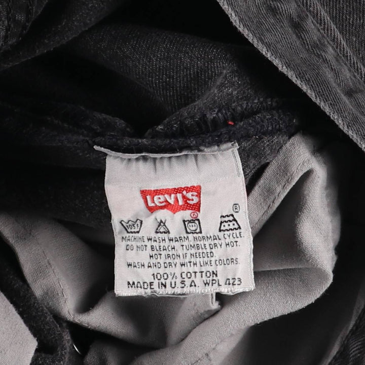 90'S Levi's 6501-0660 Black Denim Straight Leg Denim Pants, Made in USA, Women's Size L (W30), Vintage cotton black type Vintage Second Hand