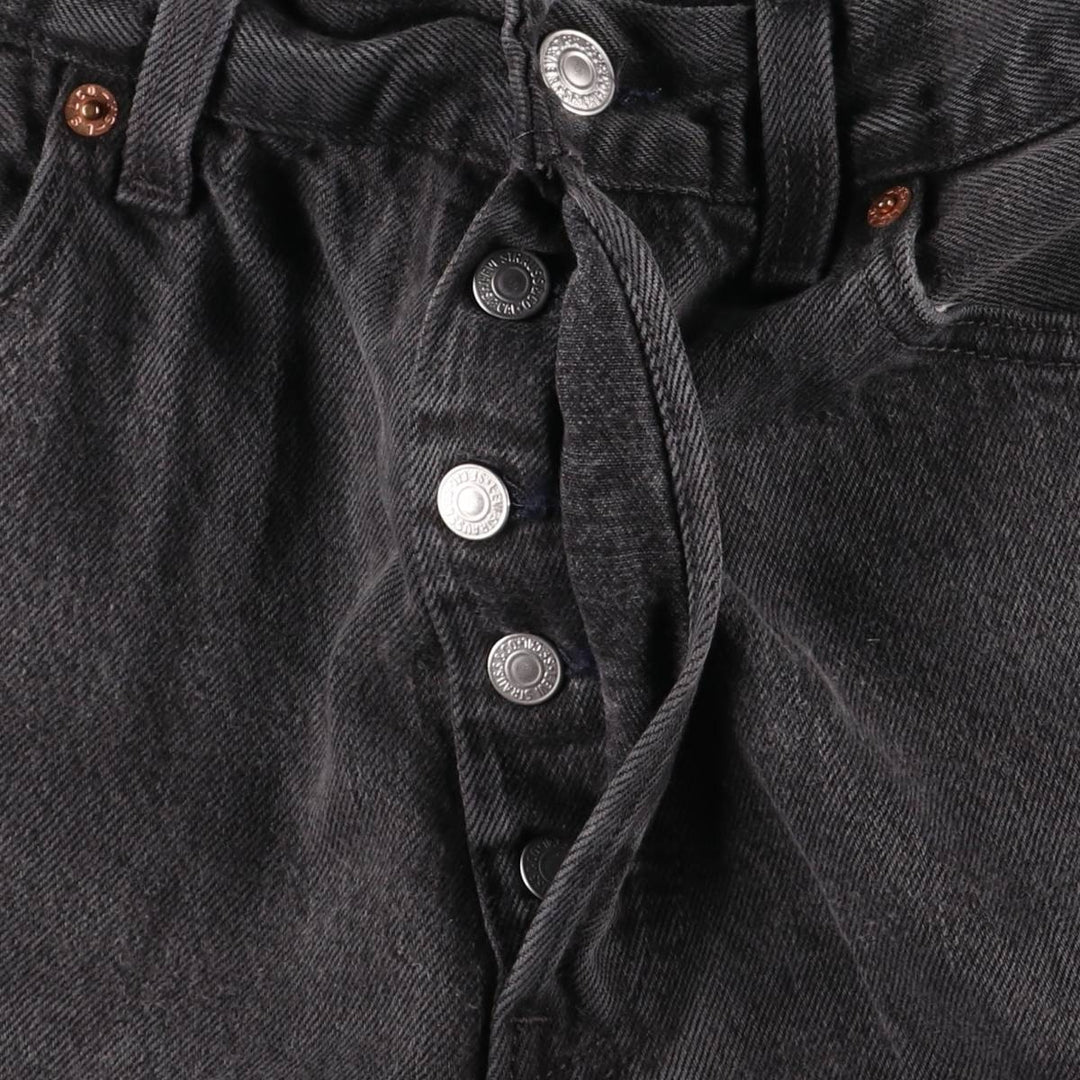 90'S Levi's 6501-0660 Black Denim Straight Leg Denim Pants, Made in USA, Women's Size L (W30), Vintage cotton black type Vintage Second Hand