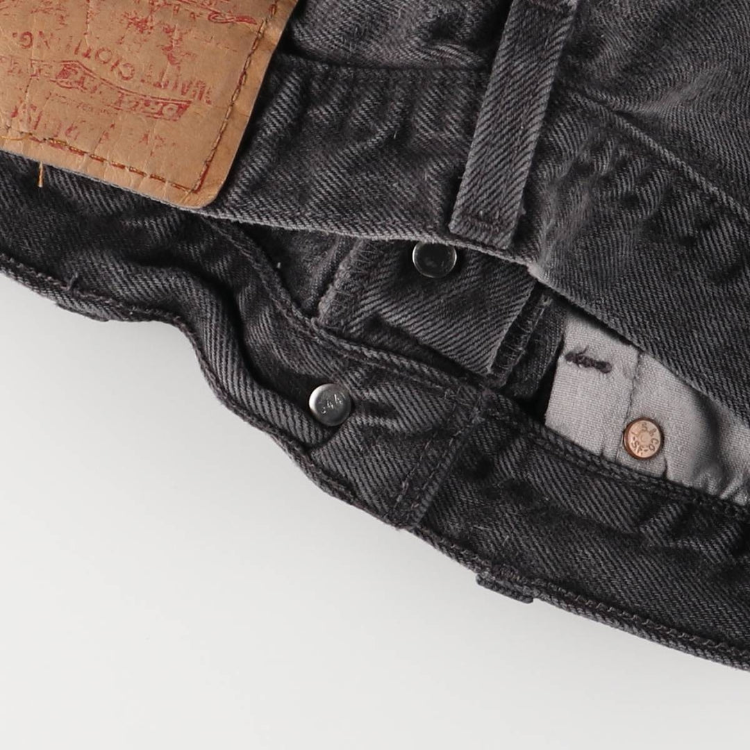 90'S Levi's 6501-0660 Black Denim Straight Leg Denim Pants, Made in USA, Women's Size L (W30), Vintage cotton black type Vintage Second Hand