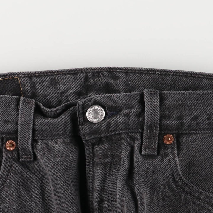 90'S Levi's 6501-0660 Black Denim Straight Leg Denim Pants, Made in USA, Women's Size L (W30), Vintage cotton black type Vintage Second Hand