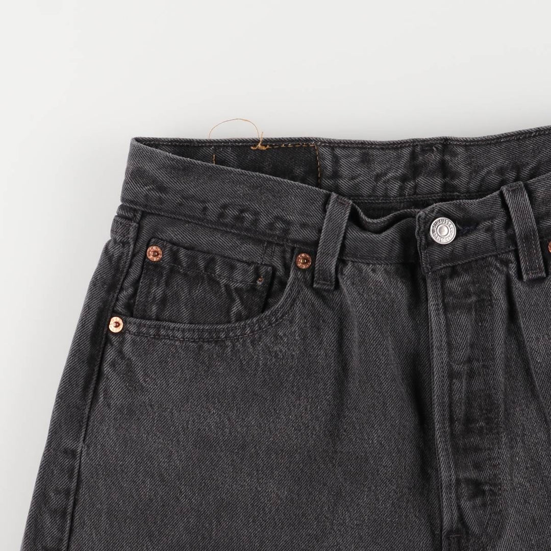 90'S Levi's 6501-0660 Black Denim Straight Leg Denim Pants, Made in USA, Women's Size L (W30), Vintage cotton black type Vintage Second Hand