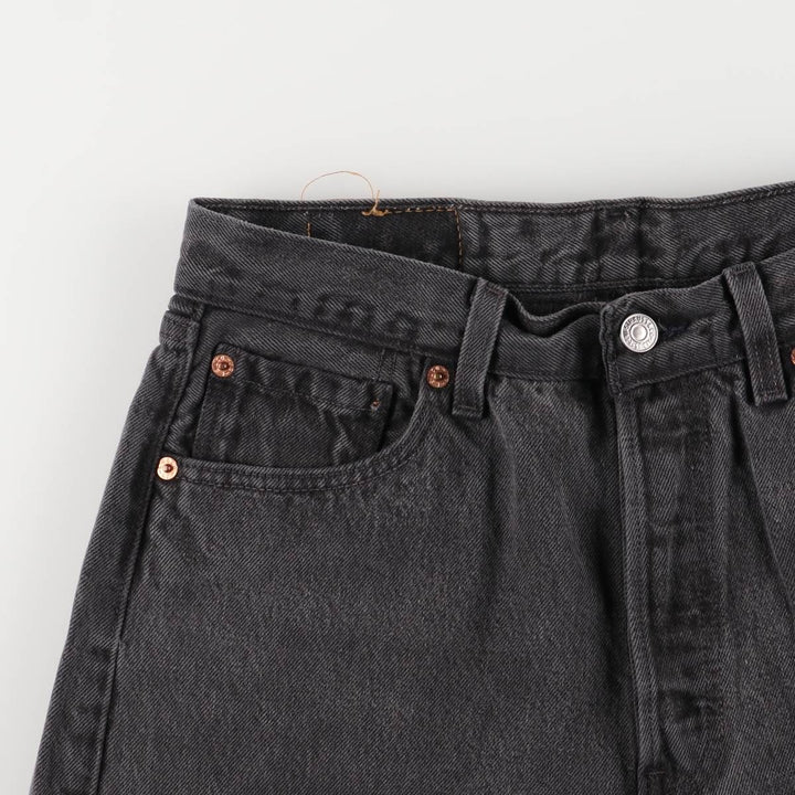 90'S Levi's 6501-0660 Black Denim Straight Leg Denim Pants, Made in USA, Women's Size L (W30), Vintage cotton black type Vintage Second Hand