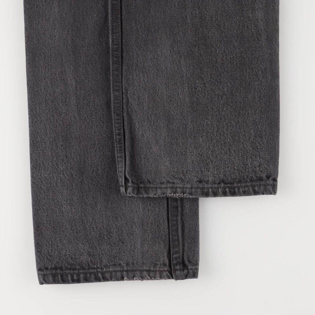 90'S Levi's 6501-0660 Black Denim Straight Leg Denim Pants, Made in USA, Women's Size L (W30), Vintage cotton black type Vintage Second Hand