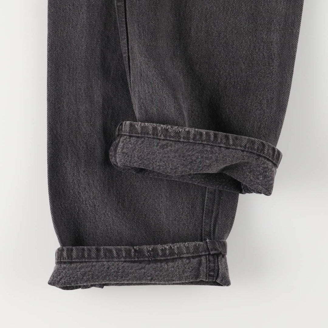 90'S Levi's 6501-0660 Black Denim Straight Leg Denim Pants, Made in USA, Women's Size L (W30), Vintage cotton black type Vintage Second Hand