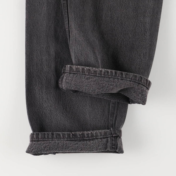 90'S Levi's 6501-0660 Black Denim Straight Leg Denim Pants, Made in USA, Women's Size L (W30), Vintage cotton black type Vintage Second Hand
