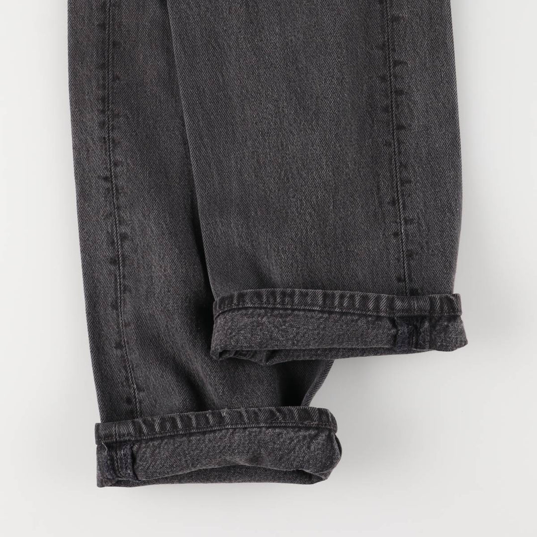90'S Levi's 6501-0660 Black Denim Straight Leg Denim Pants, Made in USA, Women's Size L (W30), Vintage cotton black type Vintage Second Hand