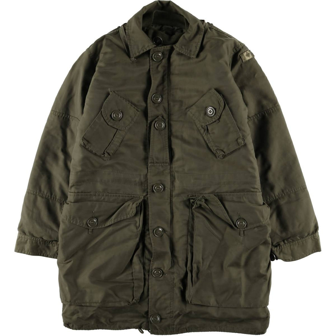 1970'S Canadian Army MK2 Military Field Jacket, 4 REG Nylon Khaki type Vintage Second Hand