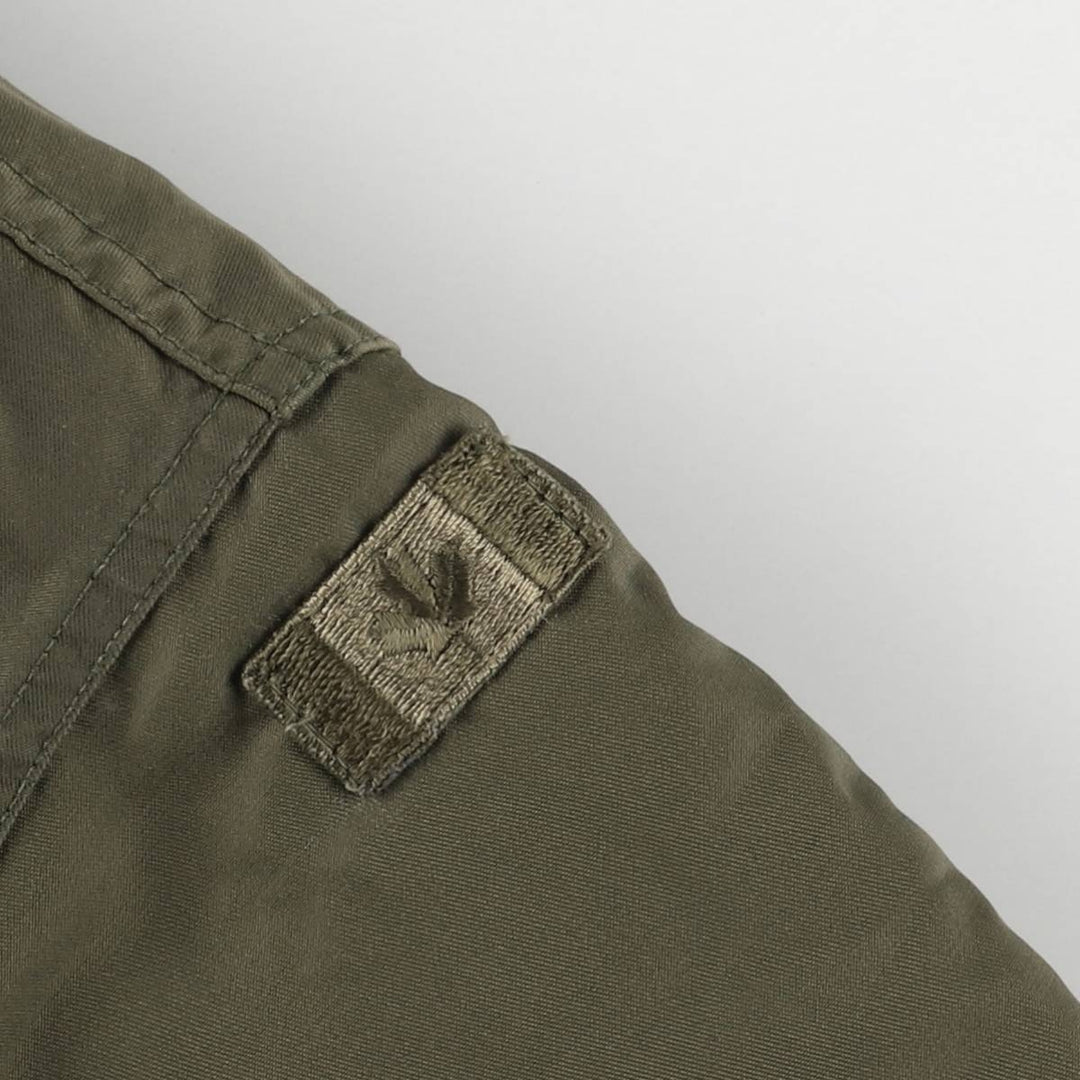 1970'S Canadian Army MK2 Military Field Jacket, 4 REG Nylon Khaki type Vintage Second Hand