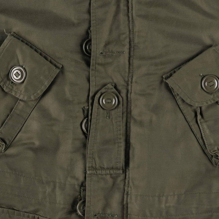 1970'S Canadian Army MK2 Military Field Jacket, 4 REG Nylon Khaki type Vintage Second Hand