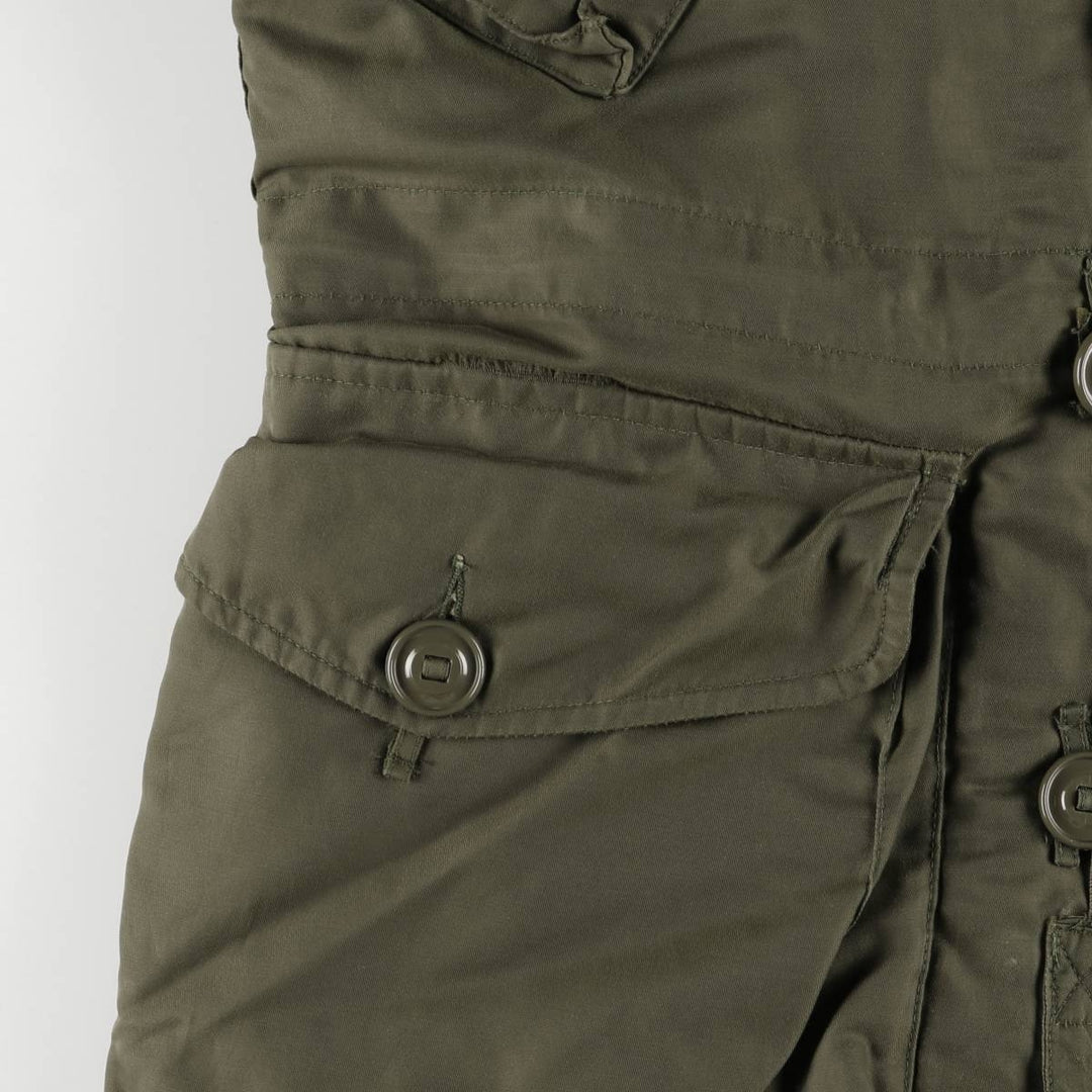 1970'S Canadian Army MK2 Military Field Jacket, 4 REG Nylon Khaki type Vintage Second Hand