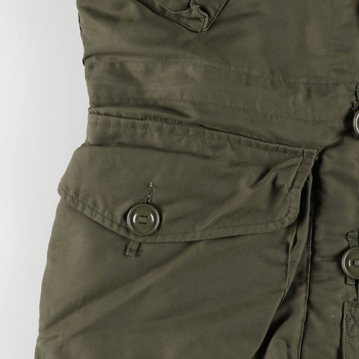 1970'S Canadian Army MK2 Military Field Jacket, 4 REG Nylon Khaki type Vintage Second Hand