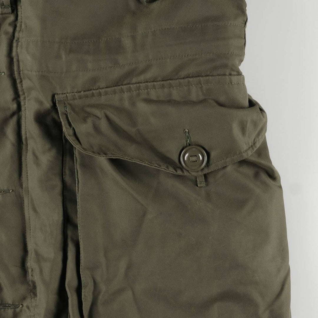 1970'S Canadian Army MK2 Military Field Jacket, 4 REG Nylon Khaki type Vintage Second Hand