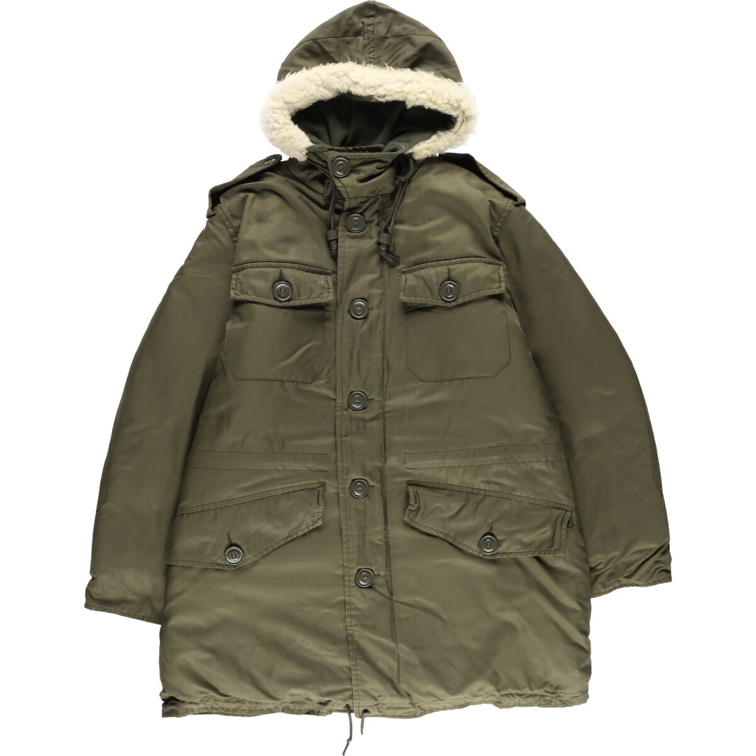 1990'S Canadian Army Military Field Parka 7040 cotton Khaki type Vintage Second Hand