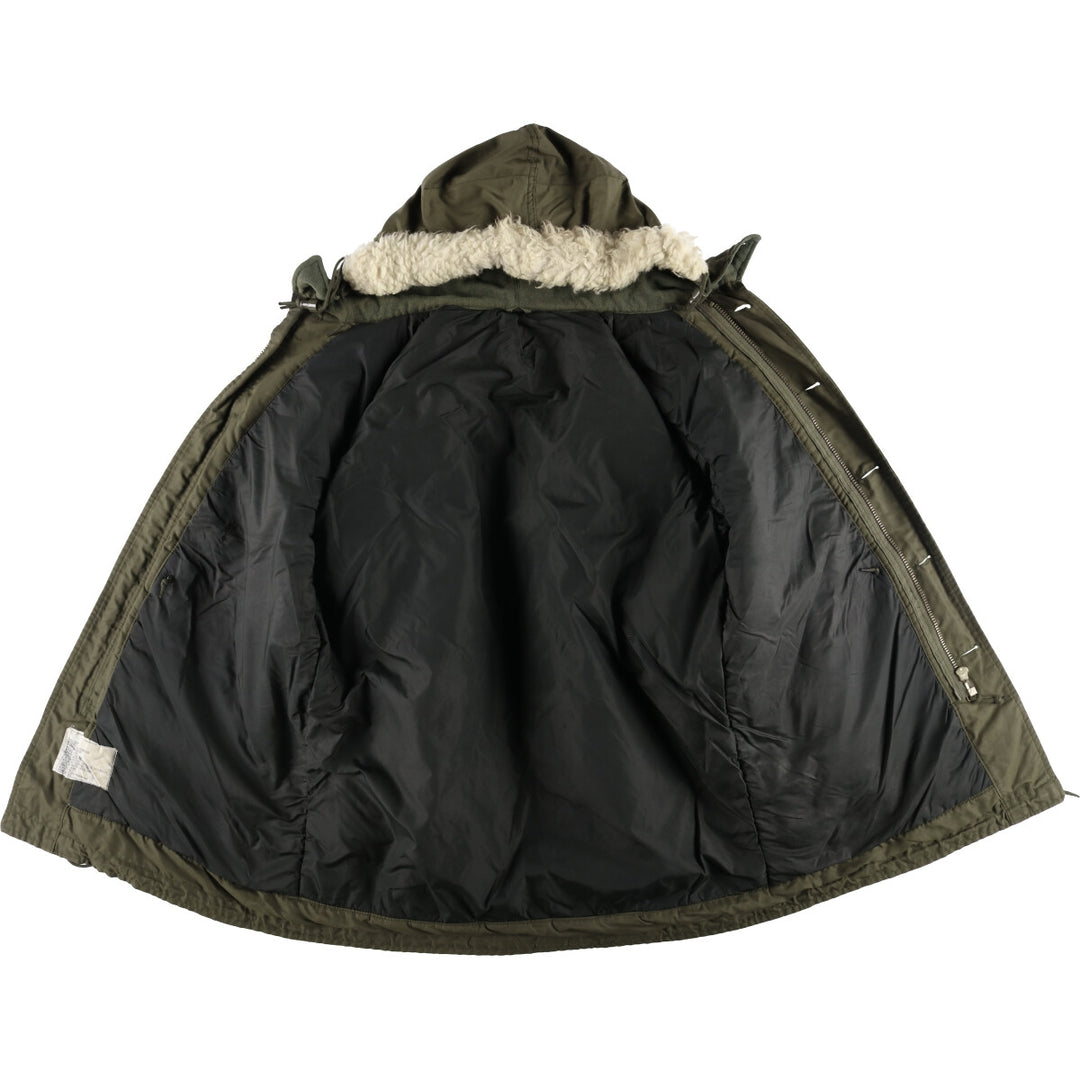 1990'S Canadian Army Military Field Parka 7040 cotton Khaki type Vintage Second Hand