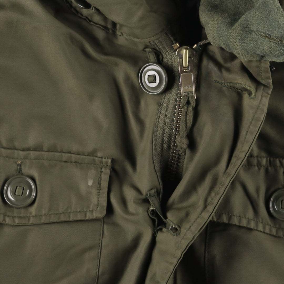 1990'S Canadian Army Military Field Parka 7040 cotton Khaki type Vintage Second Hand