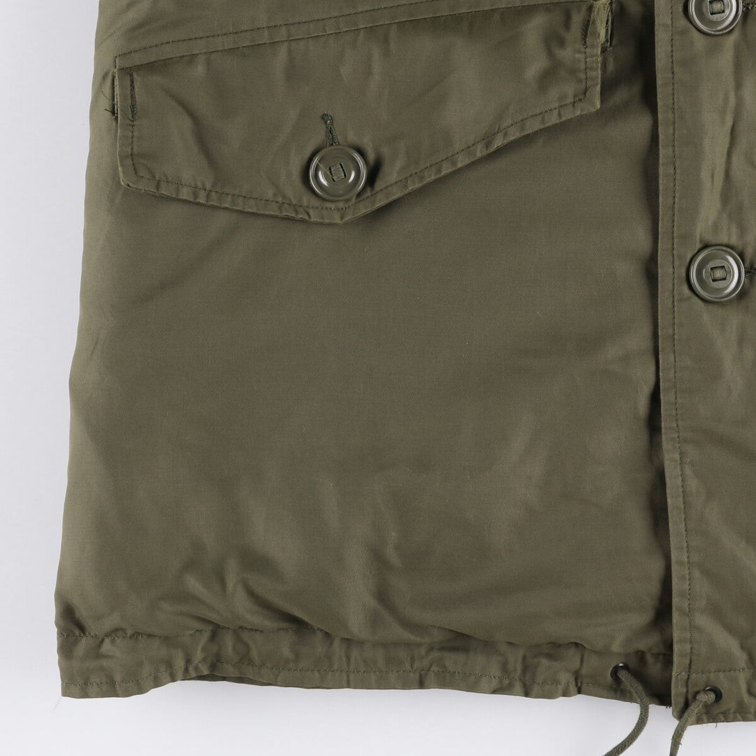 1990'S Canadian Army Military Field Parka 7040 cotton Khaki type Vintage Second Hand