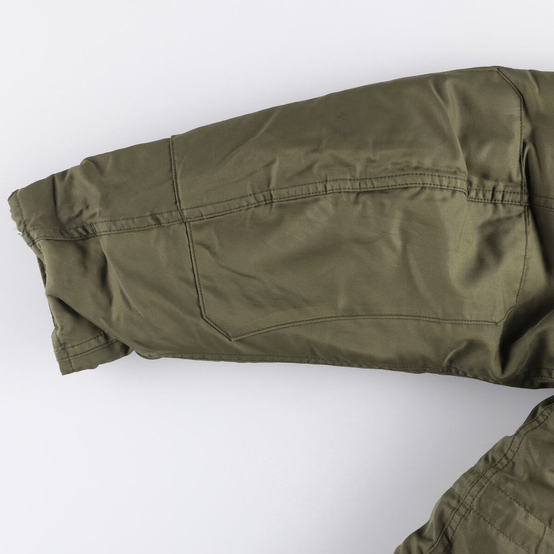 1990'S Canadian Army Military Field Parka 7040 cotton Khaki type Vintage Second Hand