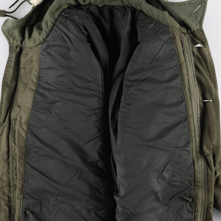 1990'S Canadian Army Military Field Parka 7040 cotton Khaki type Vintage Second Hand
