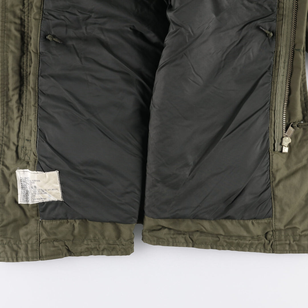 1990'S Canadian Army Military Field Parka 7040 cotton Khaki type Vintage Second Hand