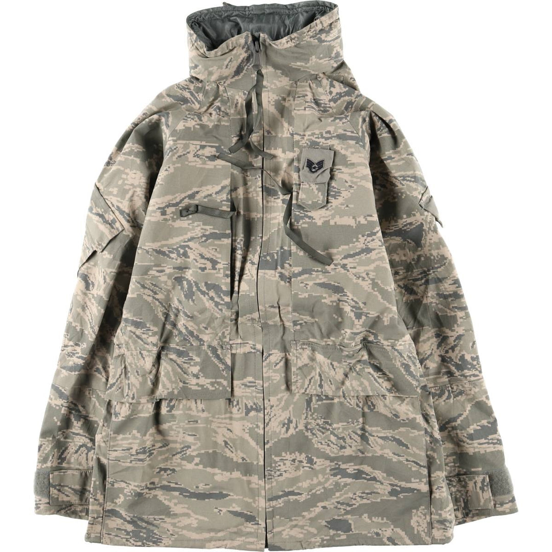 Civilian Camouflage Pattern ABU Digital Tiger Camo Military Gore-Tex Parka, Made in USA, Men's Size Small unclear Beige type Vintage Second Hand