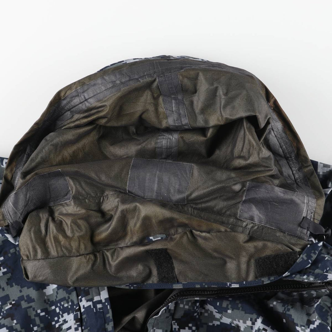 Authentic 2000'S US military camouflage pattern NWU digital camo military Gore-Tex parka, made in the USA, small-long, men's size S. Nylon navy blue type Vintage Second Hand