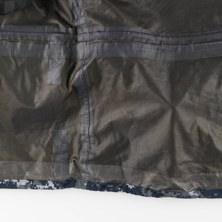 Authentic 2000'S US military camouflage pattern NWU digital camo military Gore-Tex parka, made in the USA, small-long, men's size S. Nylon navy blue type Vintage Second Hand