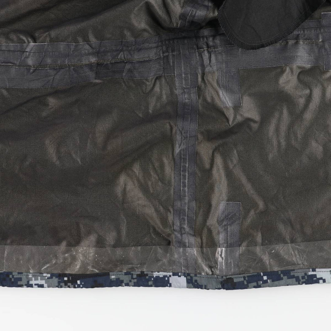 Authentic 2000'S US military camouflage pattern NWU digital camo military Gore-Tex parka, made in the USA, small-long, men's size S. Nylon navy blue type Vintage Second Hand