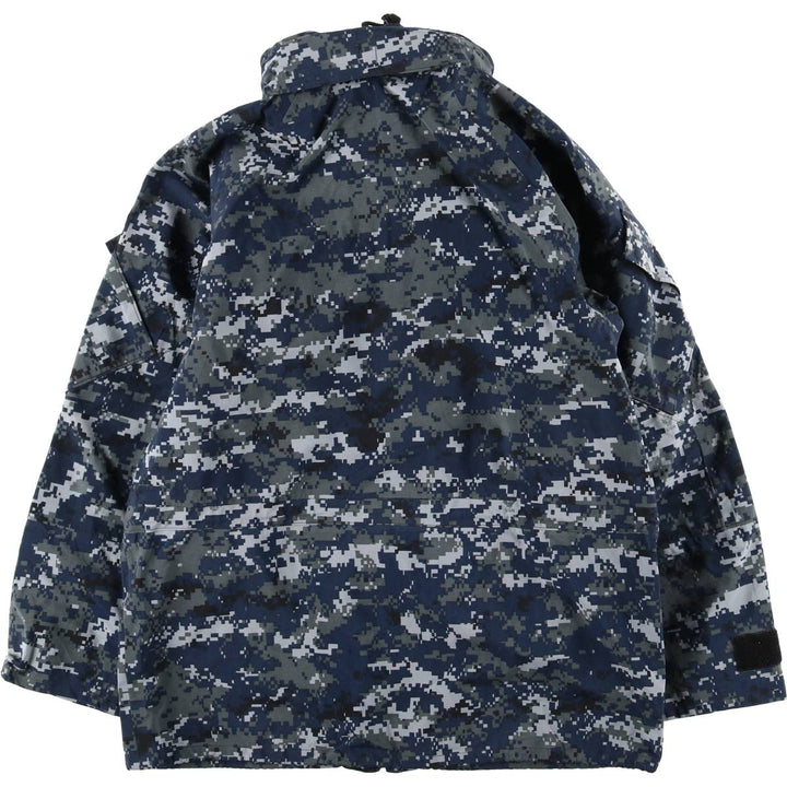 Authentic US military camouflage pattern NWU digital camo military Gore-Tex parka, made in the USA, small short, equivalent to a men's size S. Nylon navy blue type Vintage Second Hand