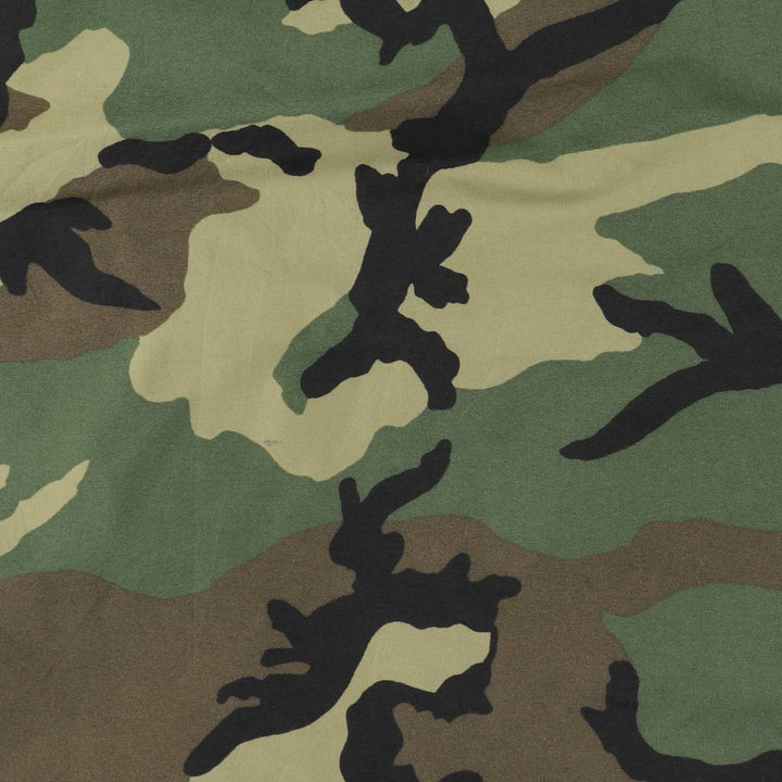 1990'S US Military Camouflage Woodland Camo Military Gore-Tex Parka, Made in USA, Large-Regular, Men's Size L Nylon Khaki type Vintage Second Hand