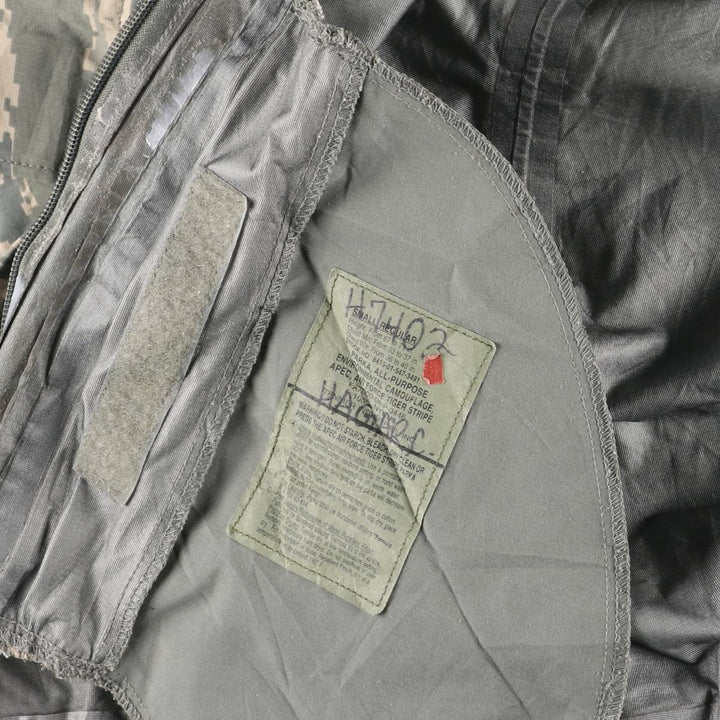 Authentic 2000'S US Military Camouflage Pattern ABU Digital Tiger Camo ECWCS 2nd Gen Military Gore-Tex Parka, Made in USA, Small-Regular Nylon Beige type Vintage Second Hand