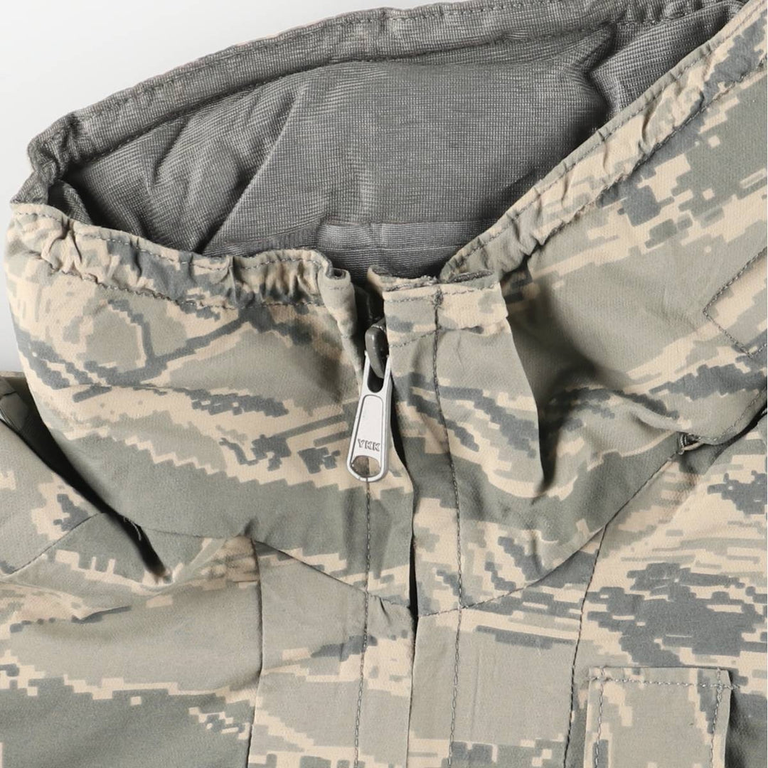 Authentic 2000'S US Military Camouflage Pattern ABU Digital Tiger Camo ECWCS 2nd Gen Military Gore-Tex Parka, Made in USA, Small-Regular Nylon Beige type Vintage Second Hand