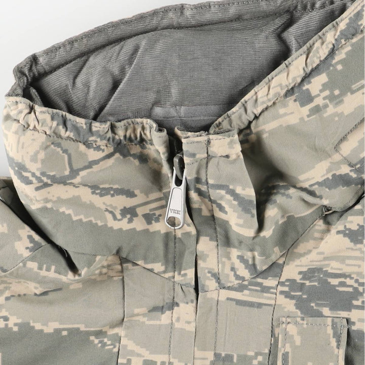 Authentic 2000'S US Military Camouflage Pattern ABU Digital Tiger Camo ECWCS 2nd Gen Military Gore-Tex Parka, Made in USA, Small-Regular Nylon Beige type Vintage Second Hand