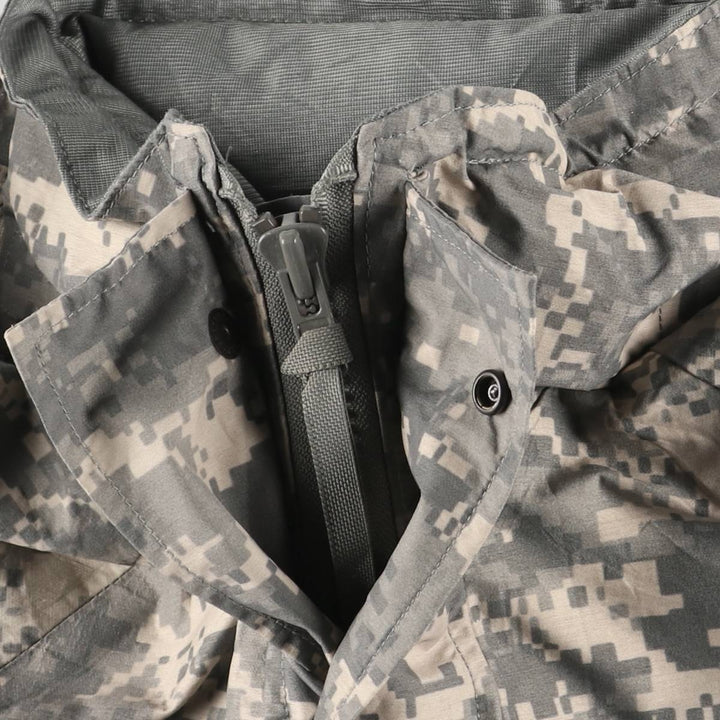 Authentic 2000'S US Military Camouflage Pattern ABU Digital Tiger Camo ECWCS 2nd Gen Military Gore-Tex Parka, Made in USA, Small-Regular unclear Beige type Vintage Second Hand