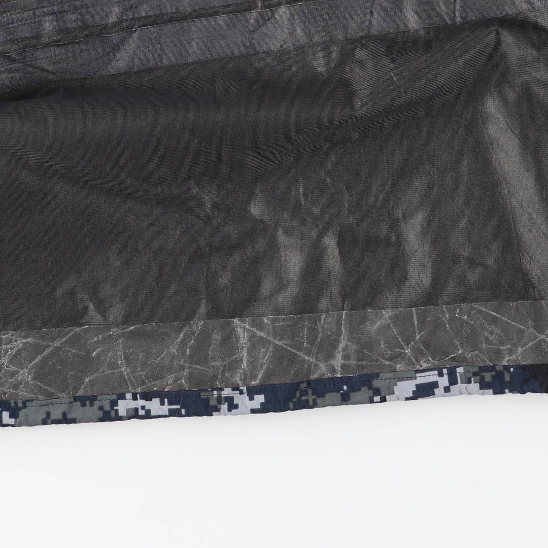 Authentic 2000'S US military camouflage pattern NWU digital camo military Gore-Tex parka, USA-made, SMALL-X-SHORT, men's size S. Nylon navy blue type Vintage Second Hand