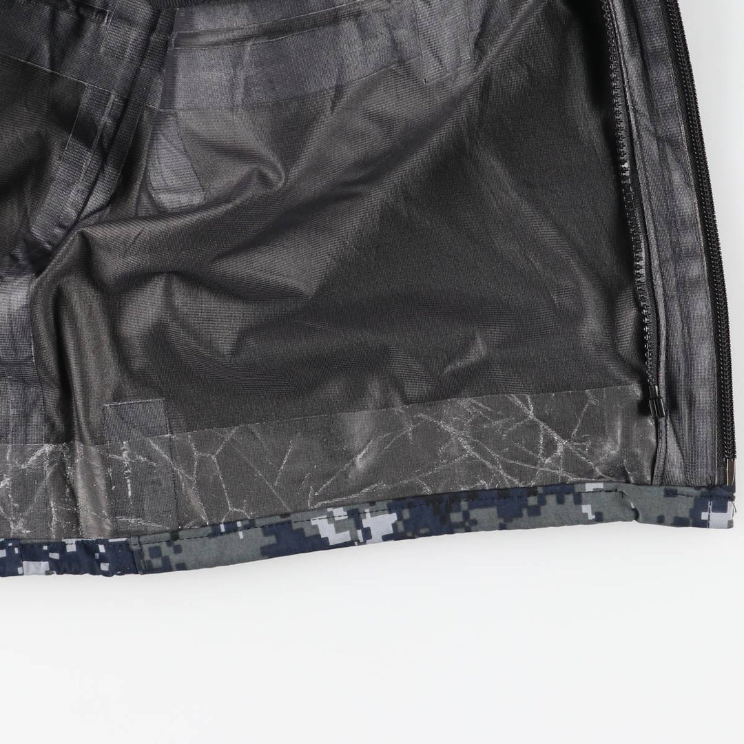 Authentic 2000'S US military camouflage pattern NWU digital camo military Gore-Tex parka, USA-made, SMALL-X-SHORT, men's size S. Nylon navy blue type Vintage Second Hand
